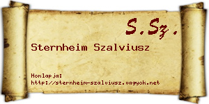 Sternheim Szalviusz névjegykártya